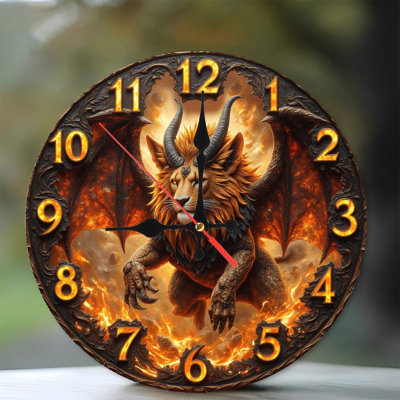 Horloge lion ardent