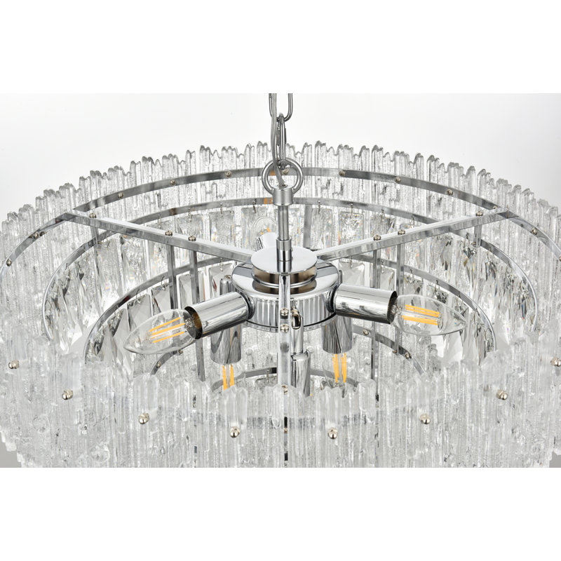 Lustre 6 lumières Hilma, Chrome