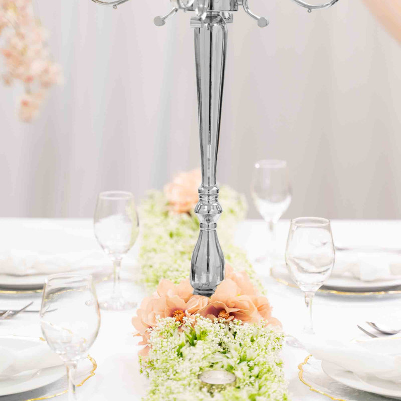 Candélabre en cristal tall, Argent