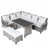 White Cushion/Gray Frame selected