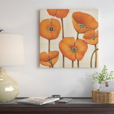 « bouquet orange », reproduction d’art sur toile