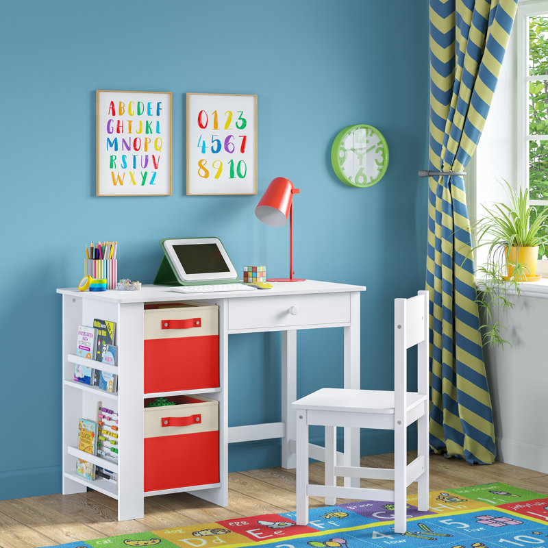 RiverRidge Kids 2pc Two-Tone Fabric Collapsbilble Cube Storage Organizers with Handles, Red