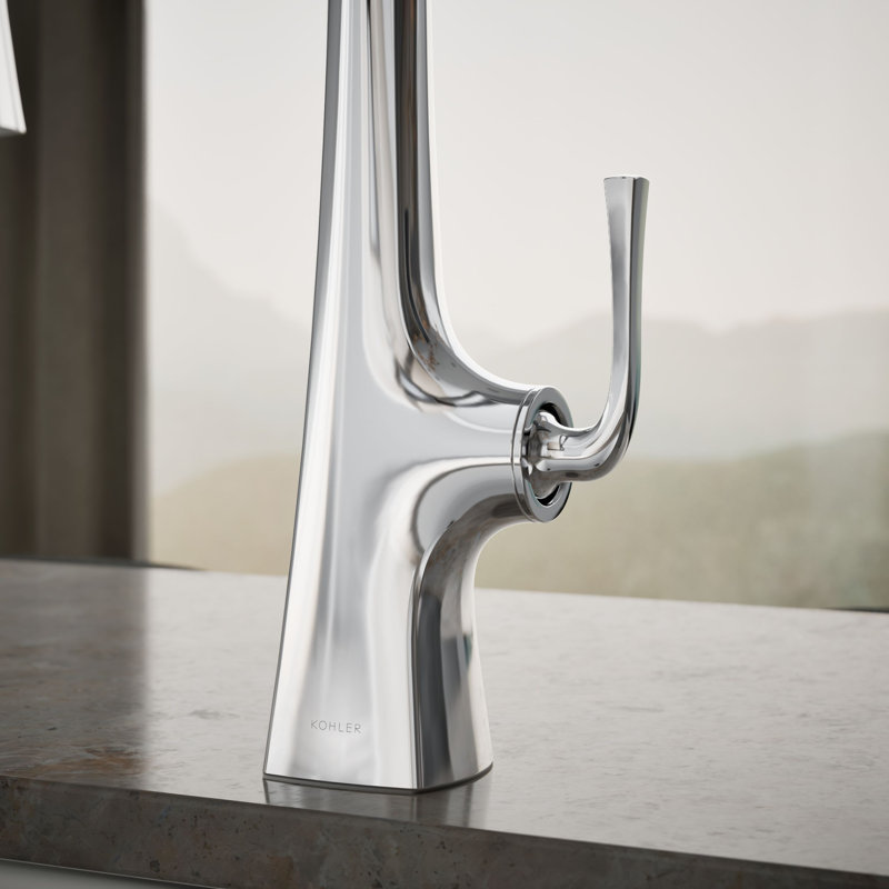 Graze Single Handle Kitchen Faucet with 21-9/16" Spout, Polished Chrome