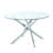 Modern Round Pedestal Dining Set with Weaven Velvet Dininig Chair-798866220-798866257-798866216