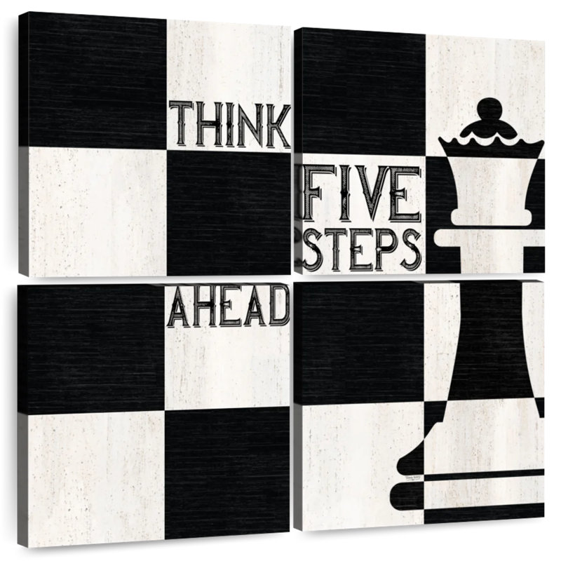 Senne Chessboard Sentiment II - Five Steps, 18" H x 18" W