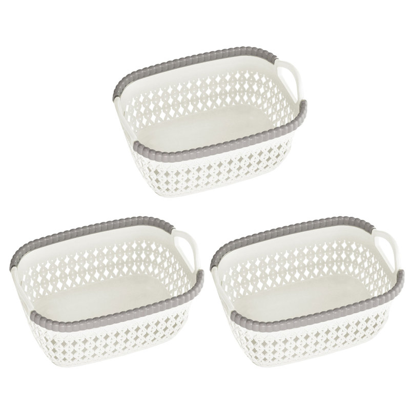 Rebrilliant Plastic Basket, White, 3
