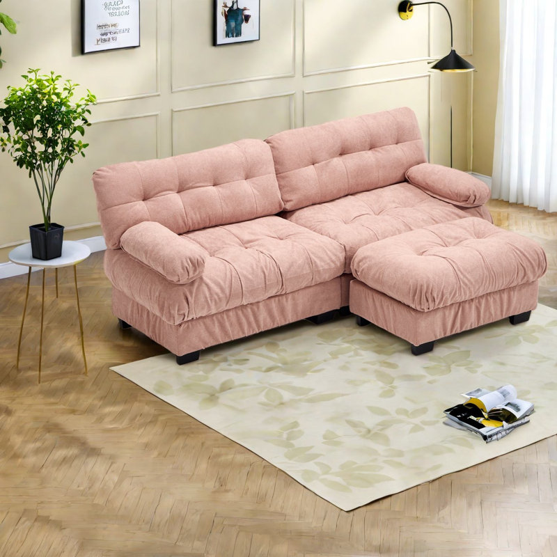 Canapé modulaire à assise profonde, canapé en forme de L moderne pour la maison