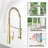 Dual-Function Sprinkler Kitchen Faucet With Pull-Down Sprinkler, Stainless Steel Faucet, Single-Handle Spring-Loaded Kitchen Faucet-114382047