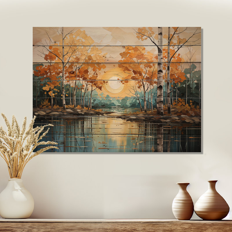 Iwona Bathroom Tranquil Reflections I on Wood Print, H 10 po x l 20 po x P 0,78 po