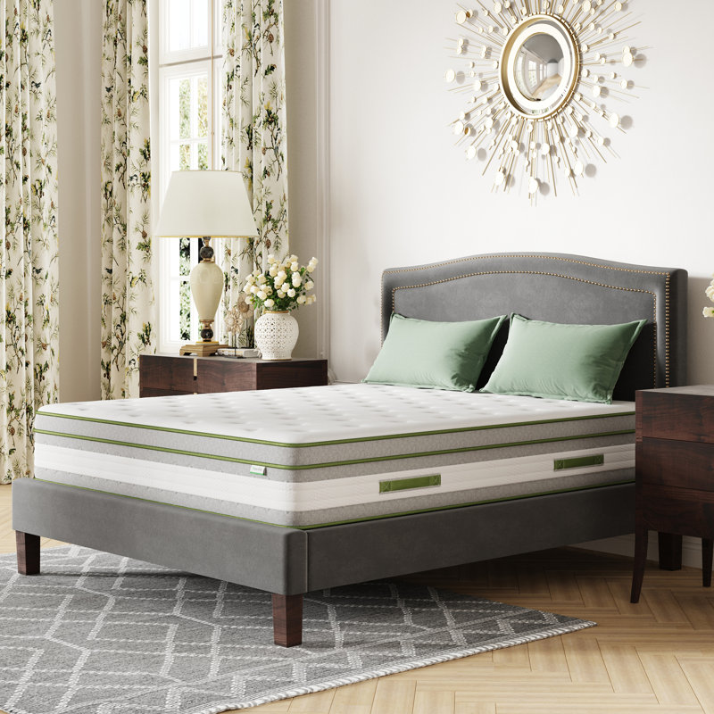 Home 12" Medium Firm Gel Memory Foam Hybrid Mattress, Très grand