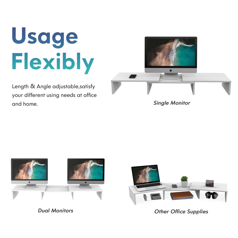 Rionach Manufactured Wood Monitor Stand