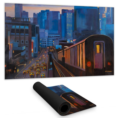 Subway in new-york city - 14.00"x24.25" Desk mat