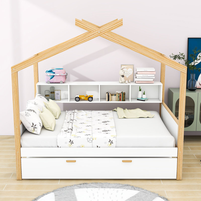 Lit plateforme avec rangement complet