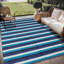 Tapis extérieur rayé bleu / blanc-263726479-236610569