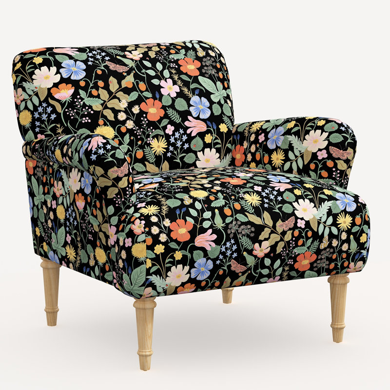 Fauteuil Bristol, Rpc Willowberry Navy Linen, Natural