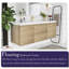 Meuble-lavabo mural simple 60 po avec plateau en résine Leeara-2063659065