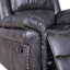 Ensemble de canapé inclinable manuel en similicuir: 3 places avec table rabattable, 2 places avec console et fauteuil inclinable simple - gris-116975488