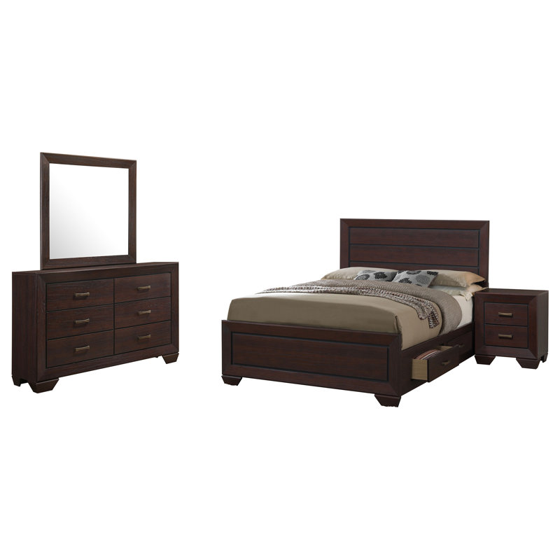 Ensemble de chambre avec très grand lit 4 pièces Groveson, Très grand