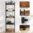 5 Tier Narrow Bookshelf Tall Bookcase With Edge Protection-982044587