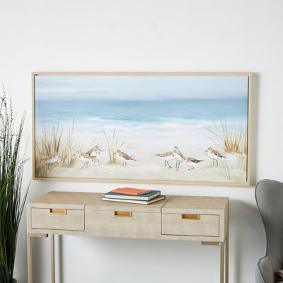 «Blue Coastal - Floater Frame», reproduction d'art sur toile