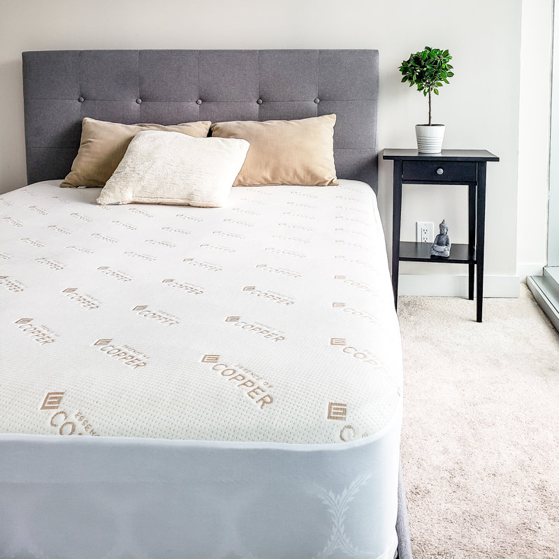 Housse de protection pour matelas infusée en cuivre - imperméable, Double