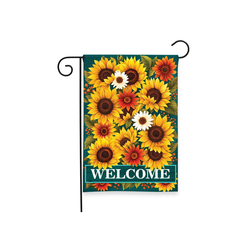 Fall Welcome Sunflowers Garden Flag 12x18