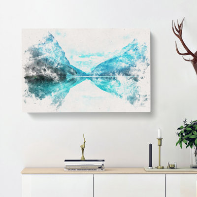 Lake Louise in Canada Watercolour - Wrapped Canvas