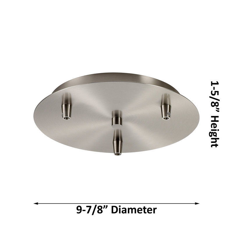 Luminaire suspendu en grappe à 3 lumières Fiennes, Cuivre antique, Gris fumée clair
