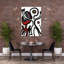 Vibrant Abstract Characters Abstract Modern Wall Art Print by Little Dean - Wrapped Canvas Print-624205864