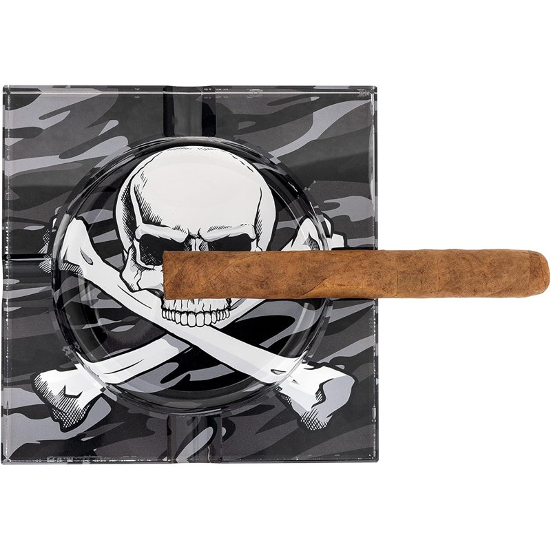 Humidor Supreme Crystal Ashtray, Black