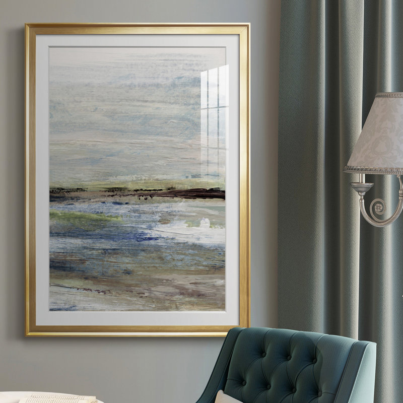 Wetlands II - peinture encadrée, H 26,5 po x l 36,5 po x P 1,5 po, Or