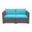 Gerdt 59.2'' Wide Wicker Loveseat with Cushions-670708068