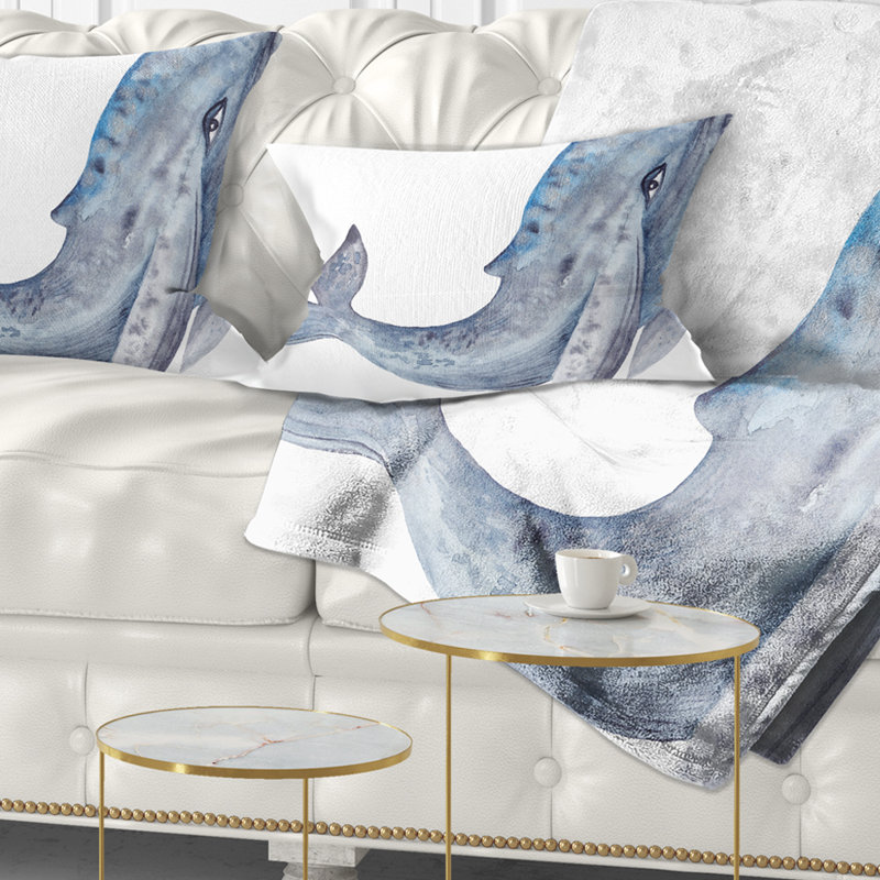 Coussin décoratif grande baleine
