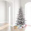 Sierra Flocked Fir Artificial Christmas Tree with Multicolored Light-482977088