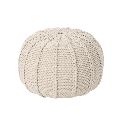 Versatile Cotton Knitted Pouf For Home Comfort And Functionality