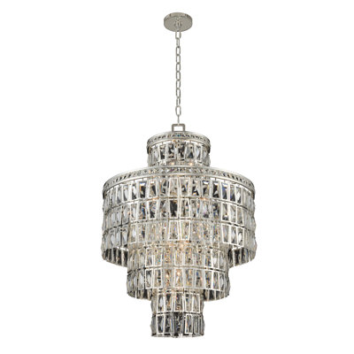 Luminaire suspendu argenté / transparent Kasturi 13 LT Allegri