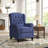Sandee 29.5" Wide Classic Push Back Recliner with Thufted Back and Rivets-1214023316