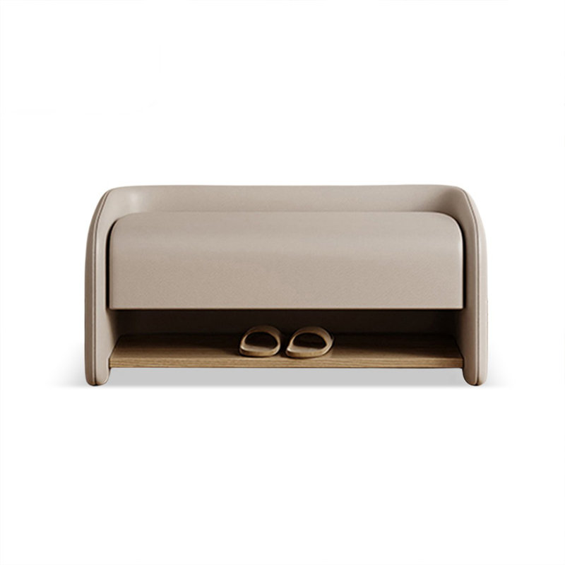 Beige Upholstered Bench, Beige