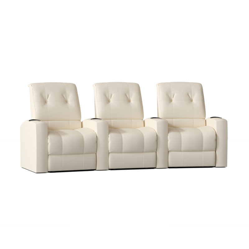 Sièges de rangée de cinéma (rangée de 3), Polaire luxueux, Électrique