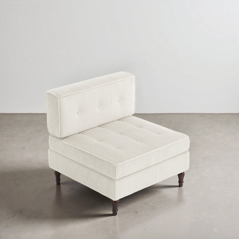 Upholstered Accent Chair, Beige