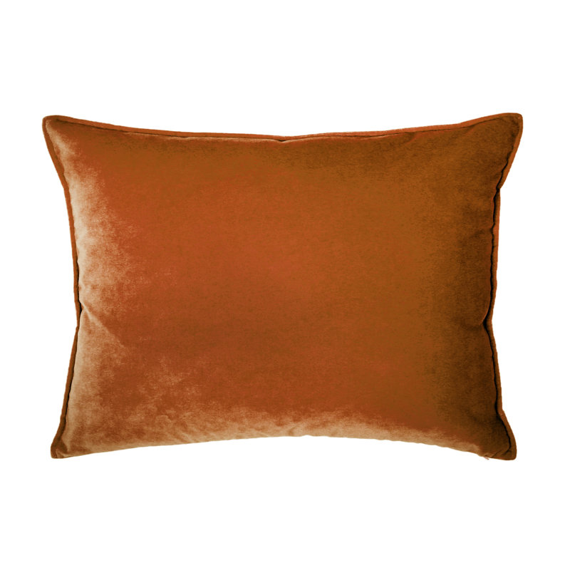 Franklin Washable Velvet Square Pillow Cover & Insert , Marmalade, 16"H x 30"W