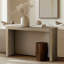Console en bois massif 54 po, touche moderne, couleur blé récupéré, pour divers finis de pièces, styles variés
