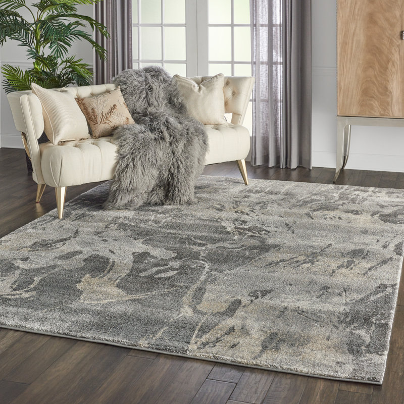 Tapis beige / gris Favermann, Rectangle 7 pi 10 po x 10 pi 6 po