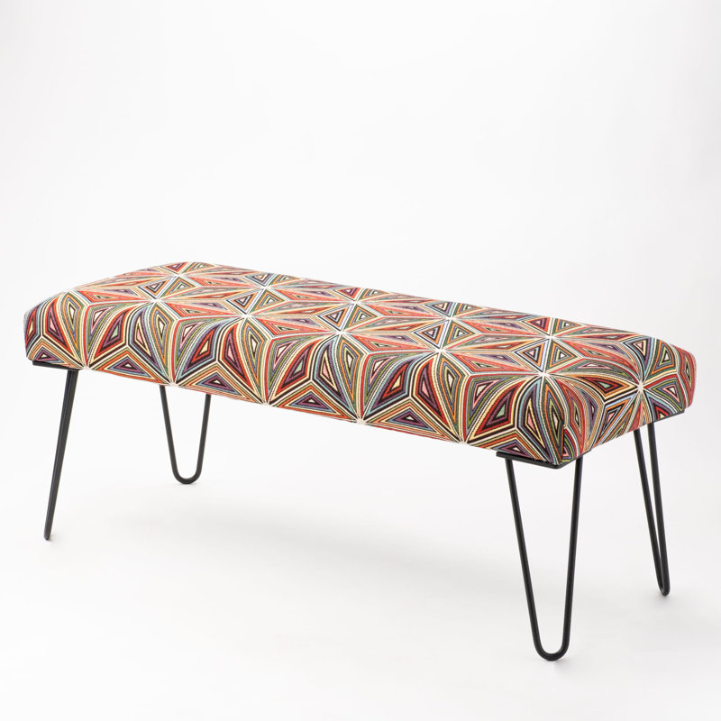Kujawski Velvet Upholstered Bench, H40 x W100 x D30cm