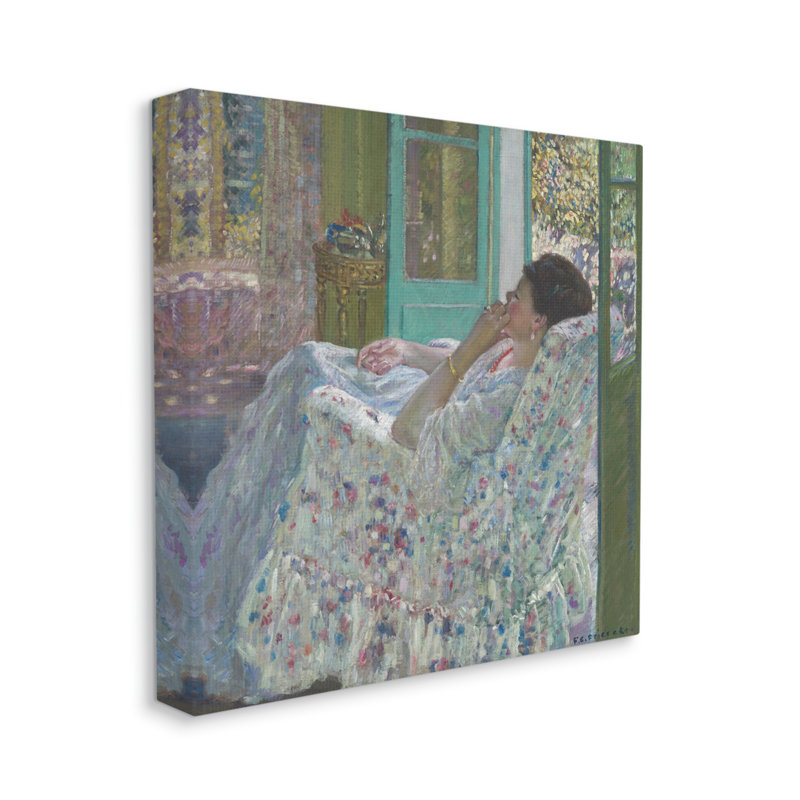 «Afprès Yellow Room» par Frederick Carl Frieseke, peinture sur toile tendue, H 24 po x l 24 po x P 1,5 po