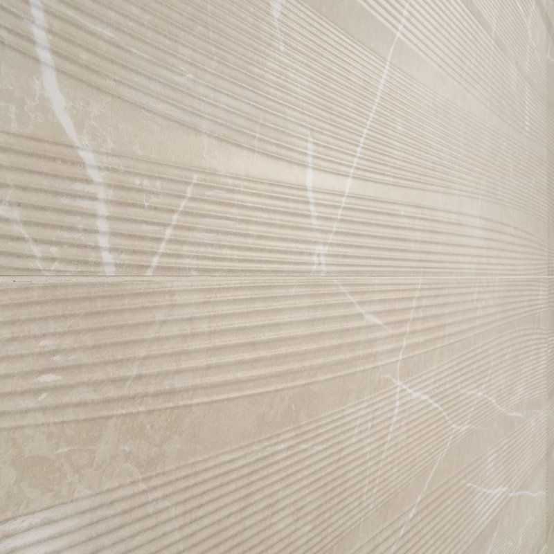 Autograph Vibe 24X48 3D TeXtured Marble Look Matte Porcelain Tile, Crema Beige