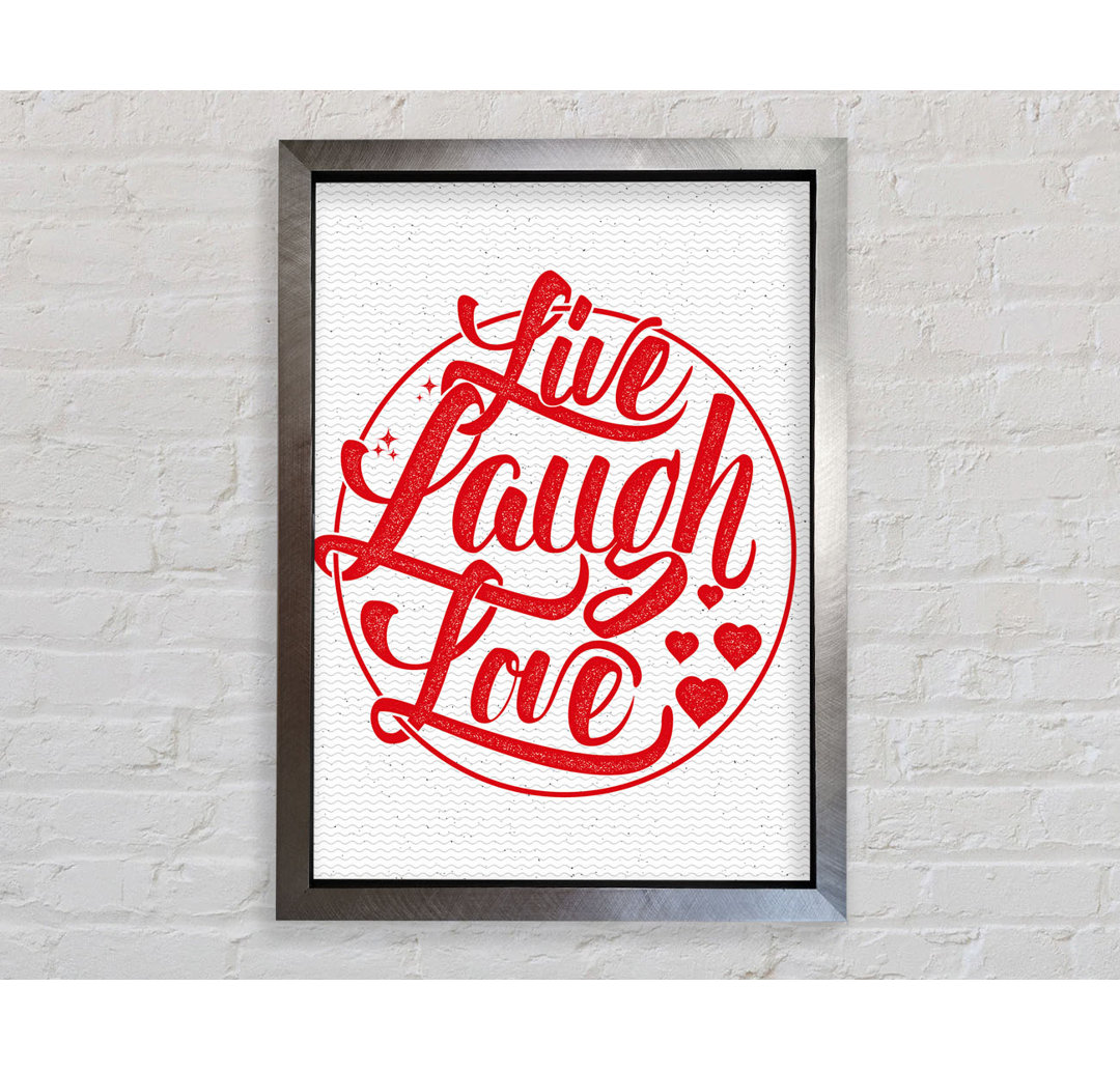 Live Laugh Love 1 - Einzelner Bilderrahmen Typografie