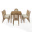 Ensemble de table de salle à manger 9 pièces Jacolyn pour 8 chaises rembourrées à dossier canne-1200120578