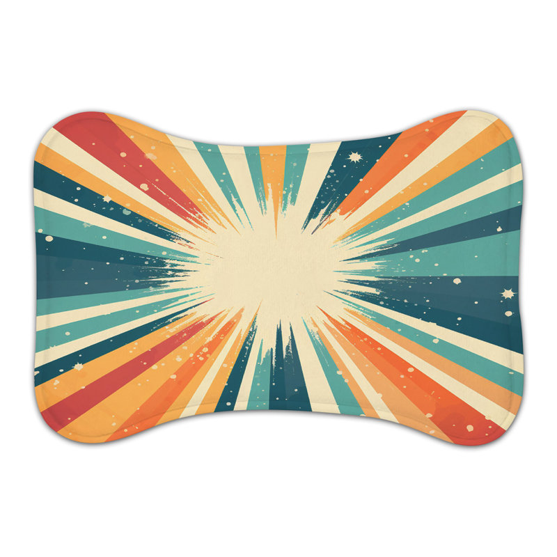 Nostalgic Vibes - Tapis d'alimentation en os 1 pièce, Grand (14 po)