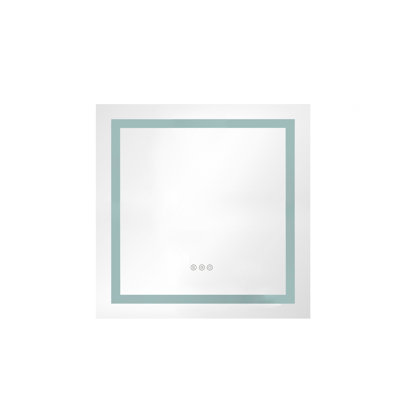 Led Vanity Mirror For Bathroom With Fog Feature, Dimmable, 3 Colours, Memory, 36X36in Makeup, Skincare, Shaving And Clothing Building Large Dimmable Function, Colors, Memory Setting, Ideal Outfit